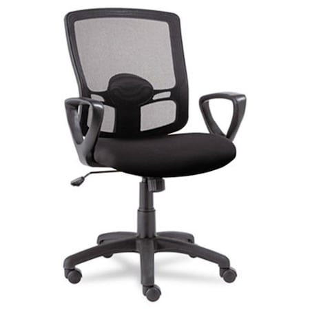 Alera Alera ET42ME10B Etros Series Mesh Mid-Back Swivel/Tilt Chair- Black ET42ME10B